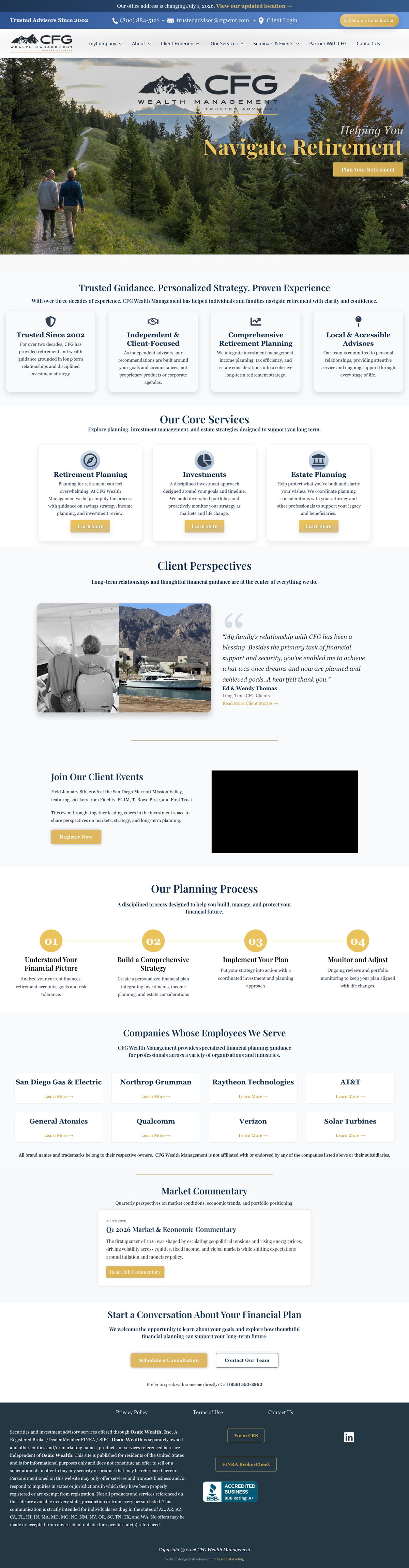 cfgwmt.com website built by Cessna Marketing