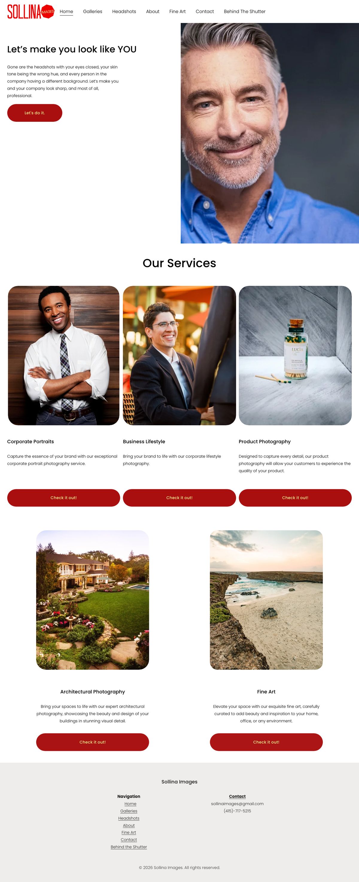 sollinaimages.com website built by Cessna Marketing